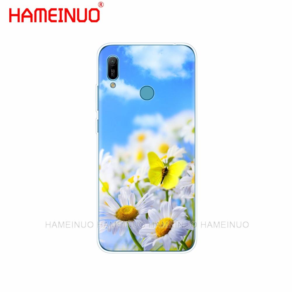 Funda de silicona para teléfono para huawei Y5 Y6 Y7 Y9 PRO PRIME 2019 honor 8s 8a 20 LITE PRO 10i view 20 V20 mariquita de cuatro hojas margarita