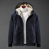 Winter Men 'S Plus Fleece Hoodie Thicken Hooded Jacket Loose Plus Size Warm Top