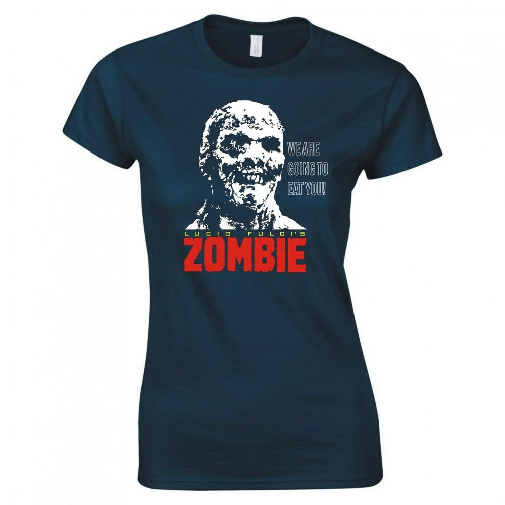 Inspired By Lucio Fulci Zombie Cult Movie Ladies Skinny Fit Tshirt S