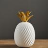 Ceramic Pineapple Shaped Ornament Nordic Gift Photography Prop for Bookshelf TV Cabinet Statue