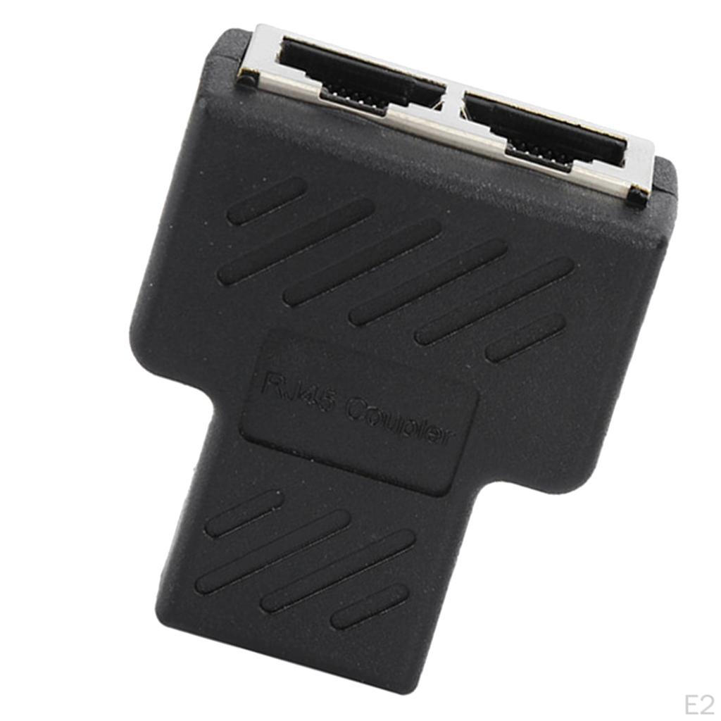 Y Adapter Splitter Network Connector Black