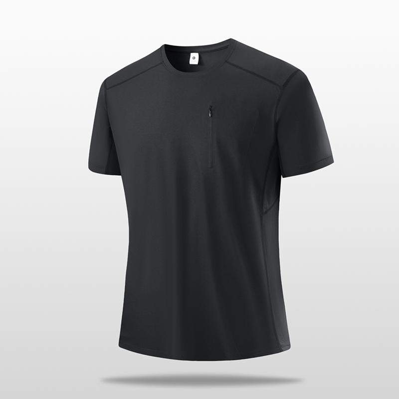 Men's T-shirt Ice Silk Short Sleeve Short Sleeve Loose Large Size Stretch Sports Top Sweat-wicking Breathable Casual Sports T-shirt