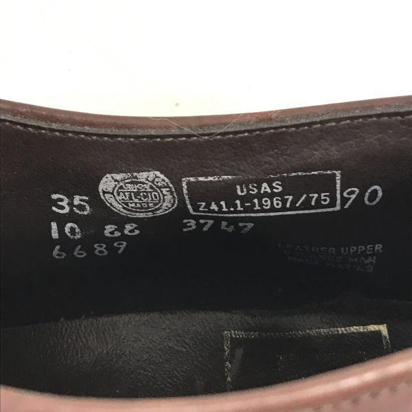 60s-70s ANSI Z41.1 Steel Toe Plain Toe Service Shoes 10EE 27.5-28cm Brown(USED)