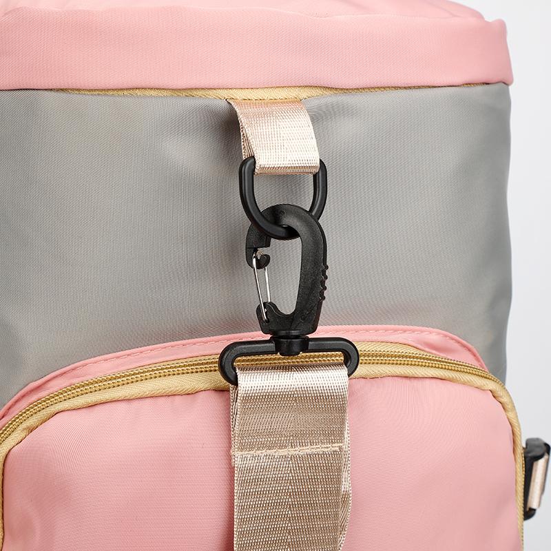 Sporttasche Colorblock Umhängetasche Trocken-Nass-Trennung Damen Große Kapazität Reise-Rucksack Multifunktionale Gepäcktasche mit separaten Schuhfächern