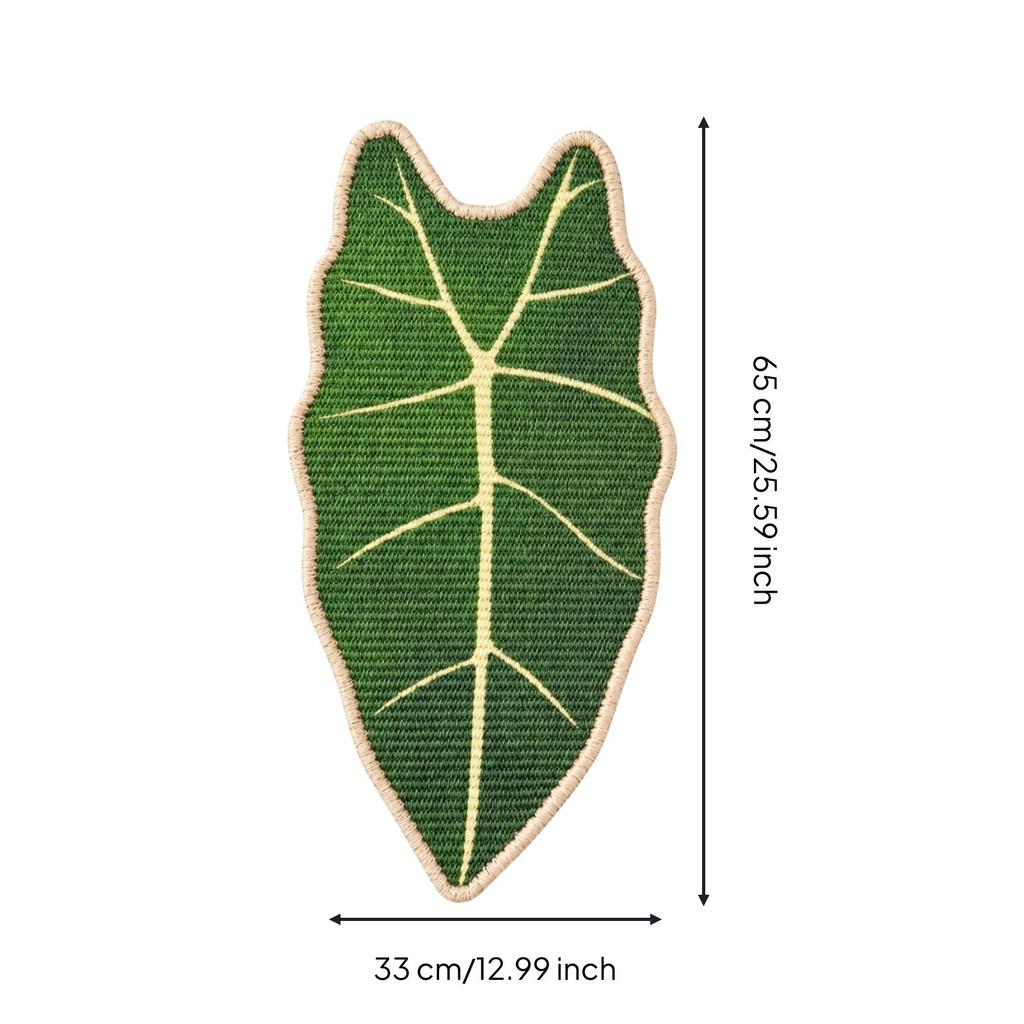 LeafShaped Cat Scratching Board Decorative Sisal Sturdy WallMounted