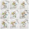 Plant Resin Jewelry Pendant Transparent Backpack Decoration Alphabet Key Chain  Backpack Decoration