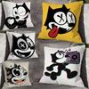 F-FelixES The C-Cat Throw Pillow Case For 45x45cm 40x40cm 30x30cm 50x50cm 55x55cm Square Home Pillowcase Case
