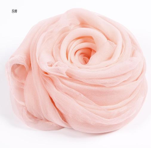 100x170cm Women 100% Natural Silk Scarf Shawl Female Pure Silk Scarves Wraps Solid Color Plus Size Shawls Long Beach Cover-ups