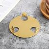 Scald-proof Gold Stainless Steel Coaster Set Round Mug Cushion Kitchen Gadgets Drink Pad  Tabletop