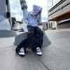 Y2K Style Long Sleeve Hooded Sweatshirt With 3D Print Loose Fit Streetwear Men Fall Casual