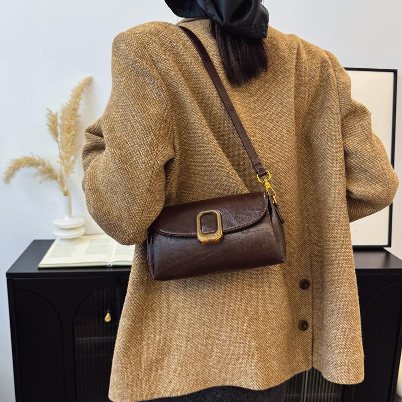 Niszowa Moda Zimowa 2025 Torba Damska Mała Kwadratowa Prosta Trend Wszechstronna Nowa Na Ramię Casualowa Torba Damska