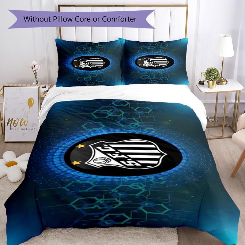 Fc Crest Design Printed Pattern Duvet Cover Set – includes 1 duvet cover and 2 matching pillowcases Bedroom decor Christmas gifts