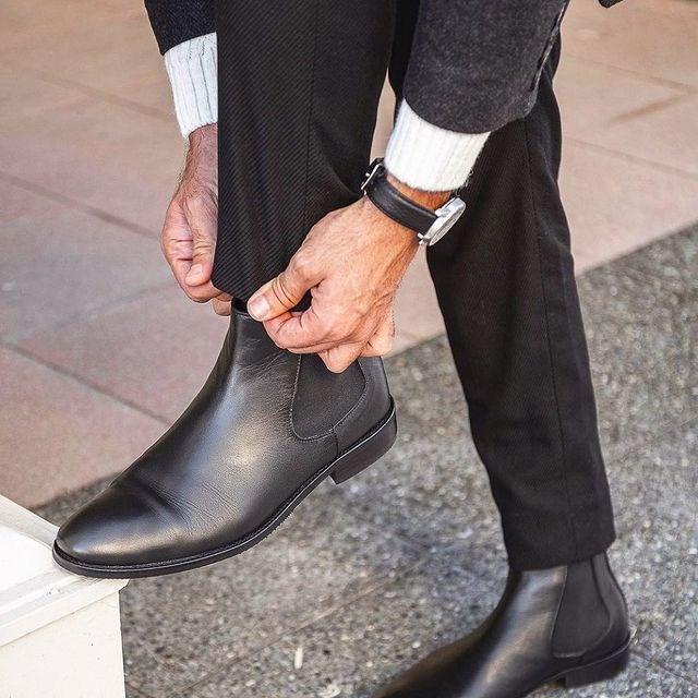 

Мужские ботинки челси из натуральной кожи 39 дубильная кора