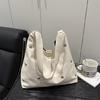Leather Hoboes Bags for Women Soft Shoulder Purse Slouchy Toted Handbags Crescents Shoulder Bags Punk Underarm Purses