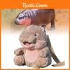 Moo Deng Pygmy Bigmouth Hippopotamus Plush Student Backpack Children Bag School