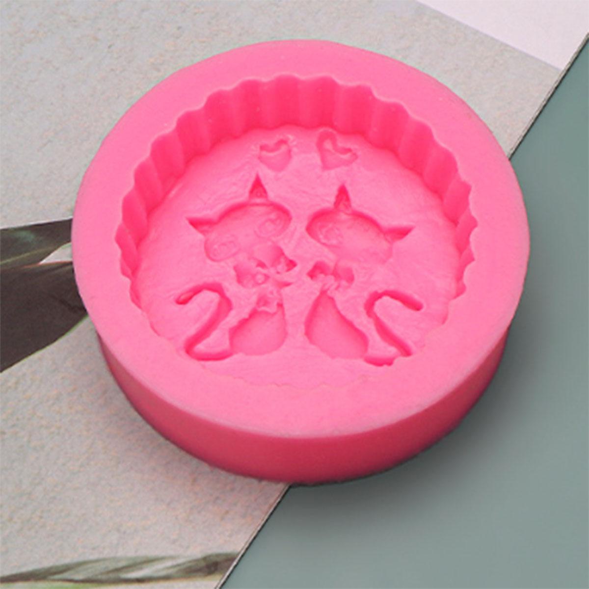 

1 шт. - силиконовая форма, креативная форма для кошек, антипригарная силиконовая форма, подходит для льда и мыла розовый