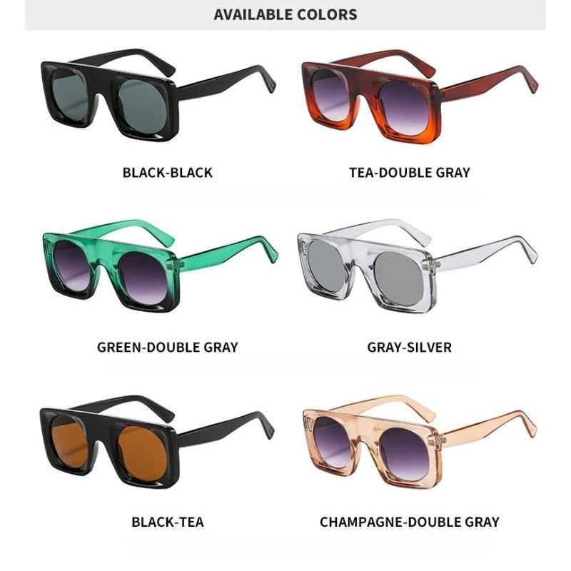 New Oversized Square Frame Sunglasses with PC Lenses Unisex Fashion UV400 Protection for Outdoor Driving Daily Stylish Wear