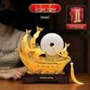 Large Gold Sailboat Ornament for Living Room, Entryway, or Office - Attract Wealth & Ideal for Housewarming or Opening Gifts