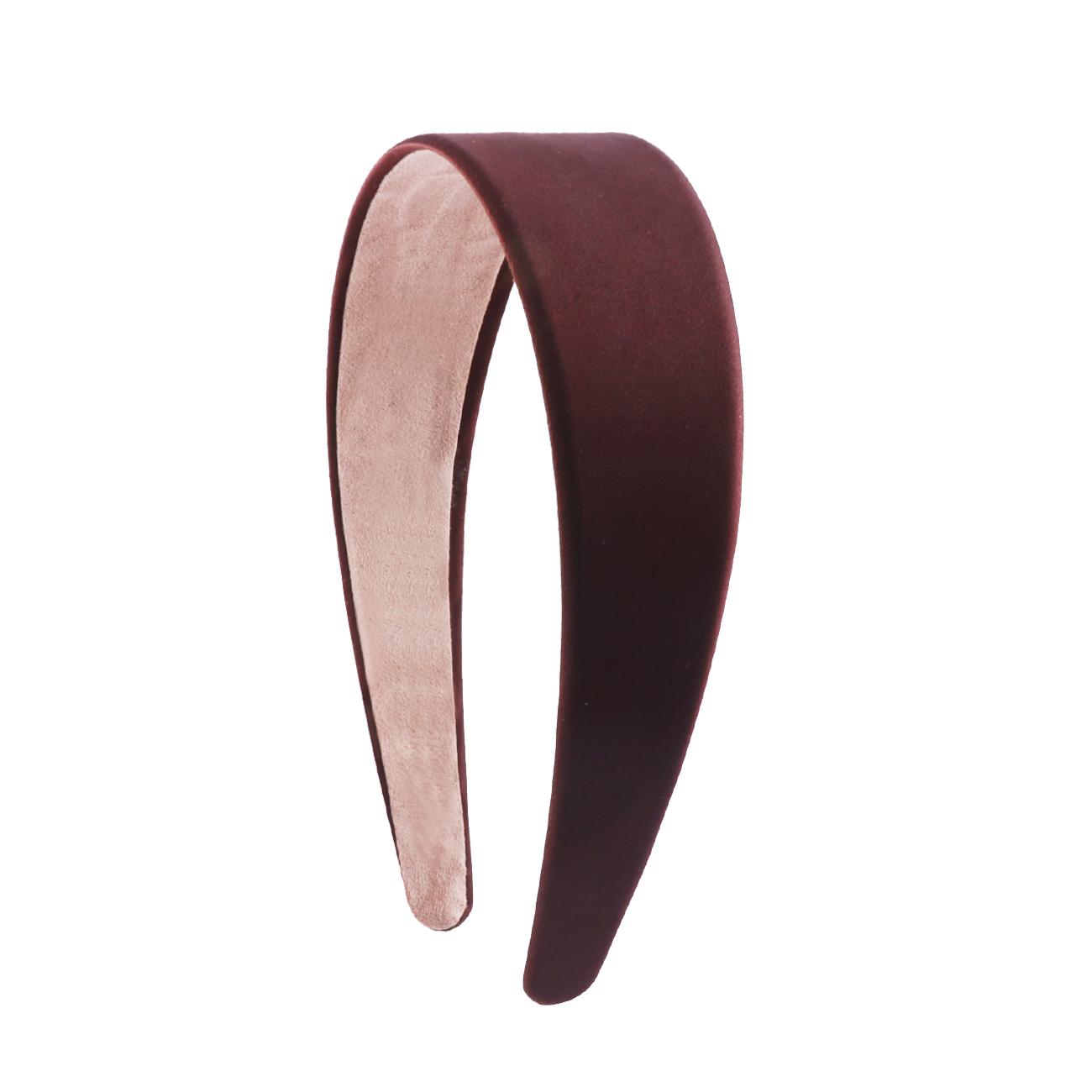 

Атласные повязки на голову 1,5 дюйма Однотонная повязка Нескользящая повязка для волос Красочные широкие повязки для женщин и девушек