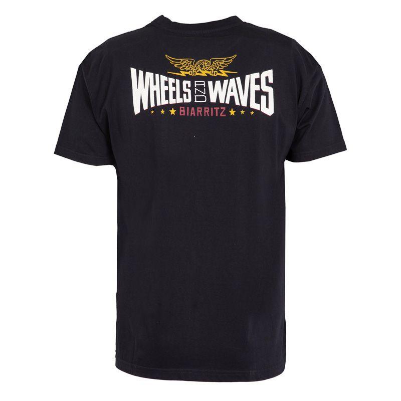 Basic Cotton T-shirt with Winged Logo Men WHEELS AND WAVES