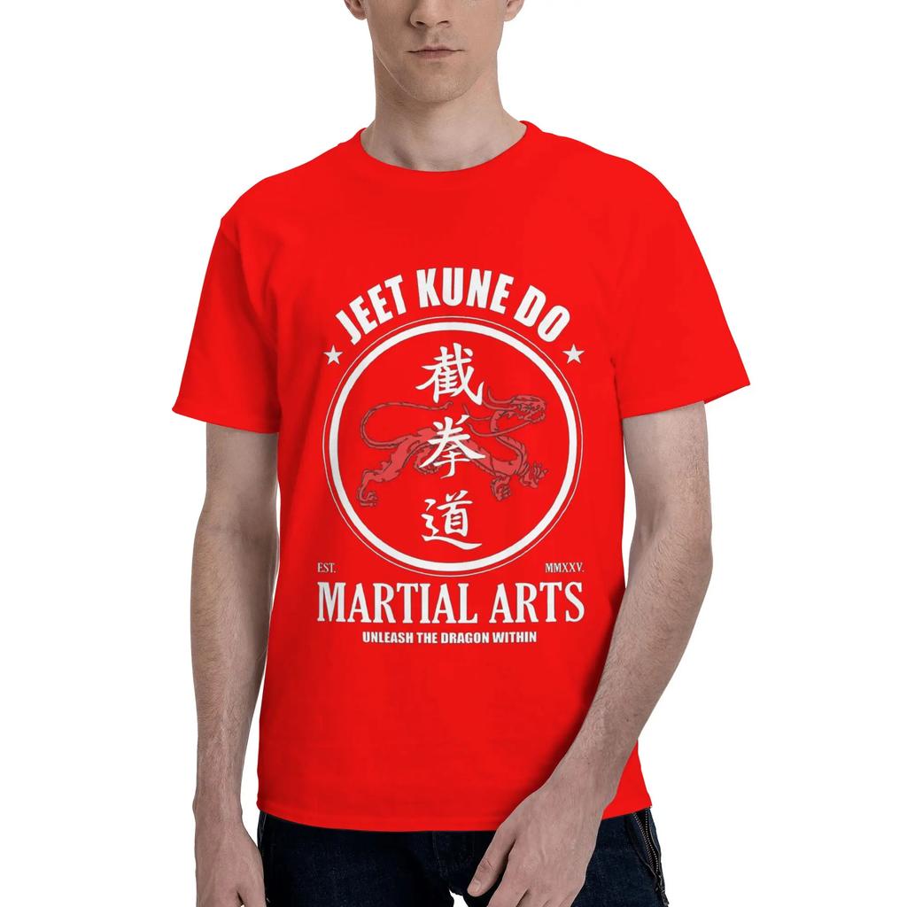 Unleash the Dragon Within Jeet Kune Do Dragon Power 100 Cotton TShirt Mens Fashion T Shirts Men ONeck Short Sleeve S6XL