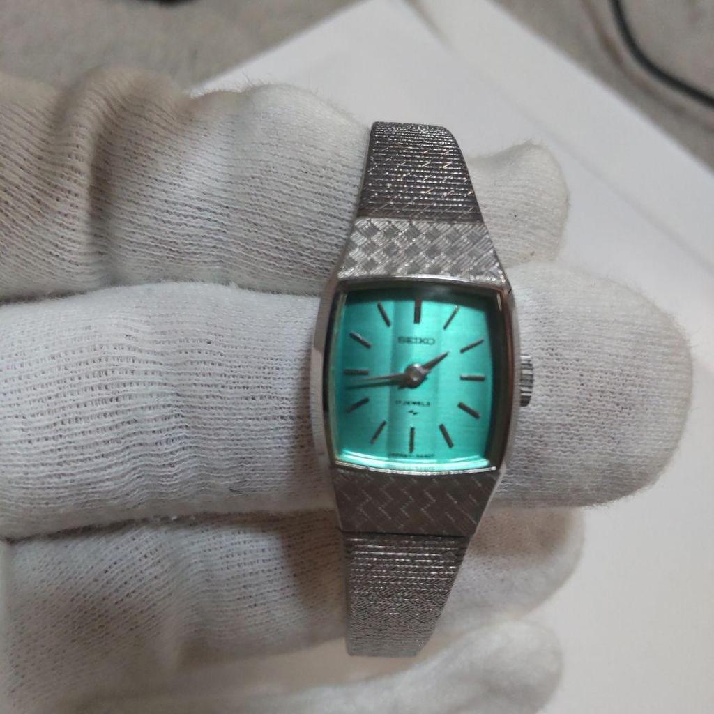 [USED] Working Seiko manual winding watch, turquoise, 11-4210