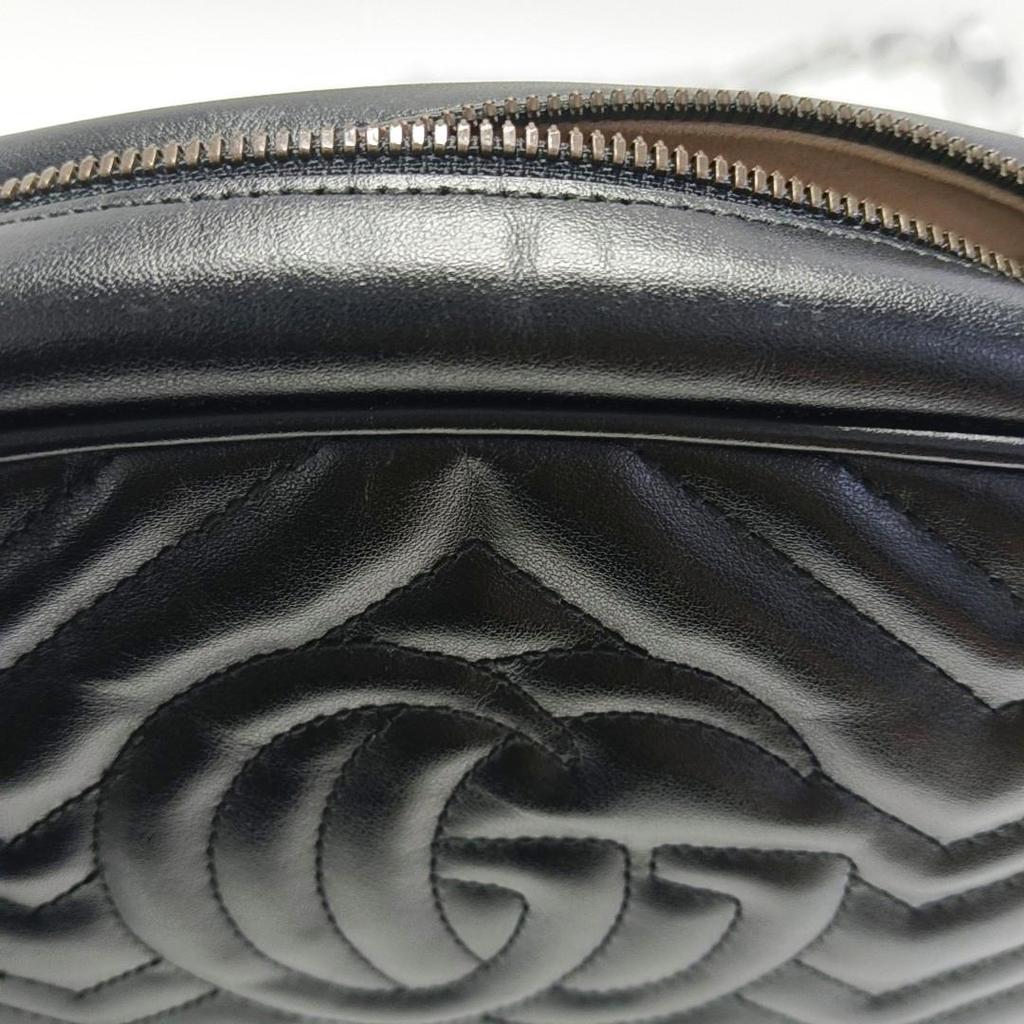 [Pre-Owned] Gucci GG Marmont Small Matelassé Shoulder Bag 'Black' - Excellent #Y6ZMAW
