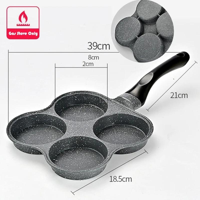 Nonstick Pan With Four Holes Flat Bottom Suitable For Home Cooking