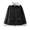 Women's Fleece-lined Faux Fur One-piece Coat - 2024 Autumn/Winter Collection
