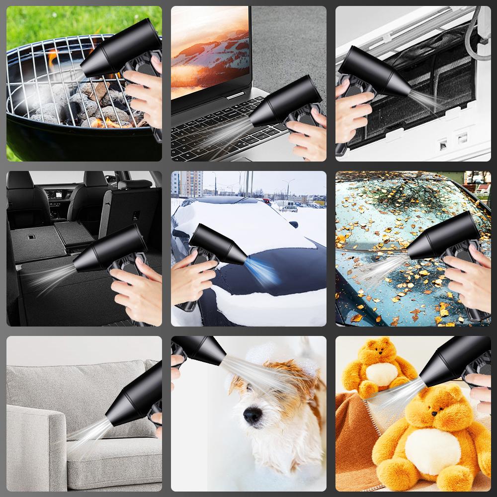 Violent fan 2025 Turbo Jet Fan Car Blowing Snow Electric Air Duster Portable 130000 RPM Cleaning Blower Tool 3 Gears adjustable