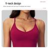 Introducing the Stylish Women's Quick-Dry Yoga Tank Top: Beautiful Design, Perfect for Fitness & Sports.