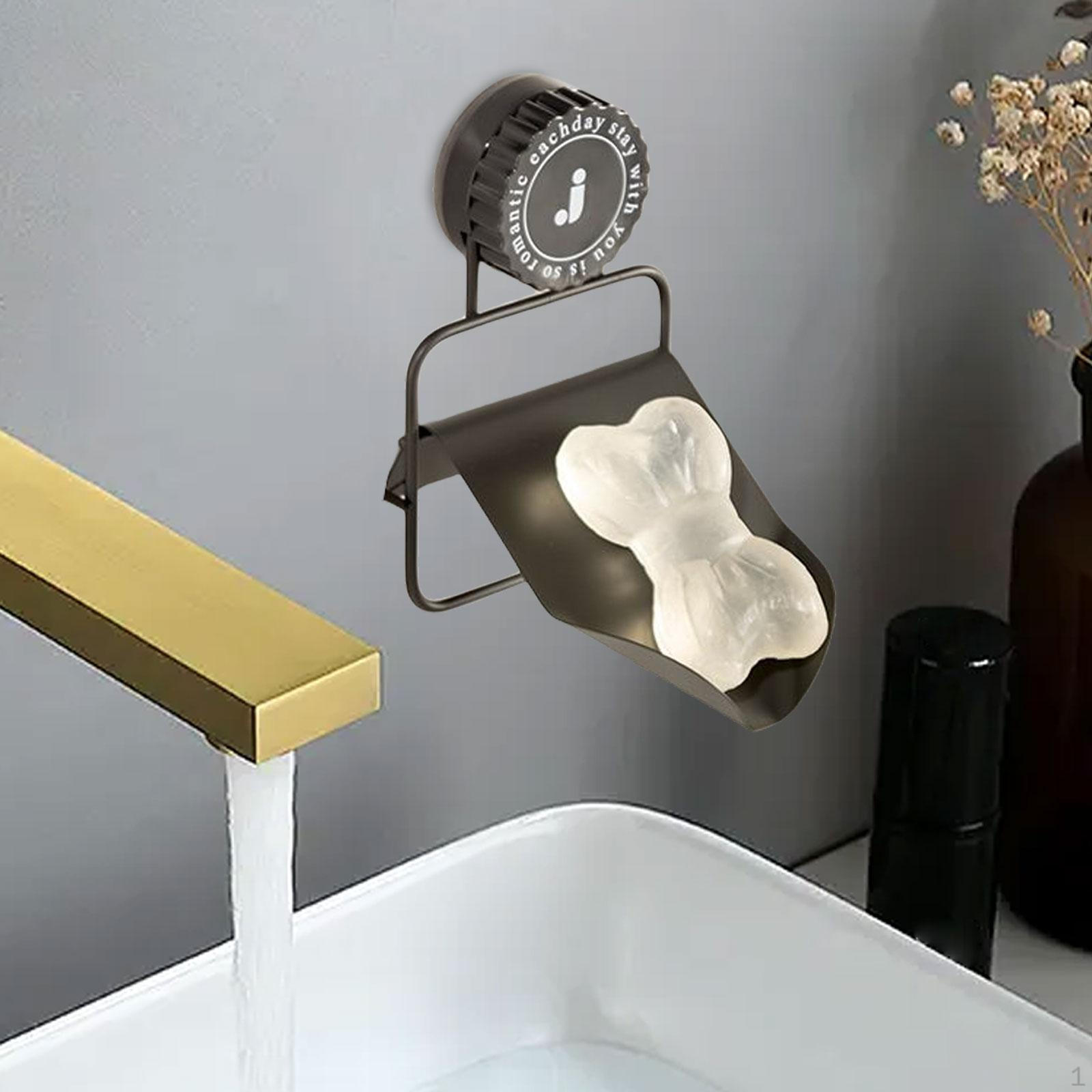 

Держатель для мыла на присоске, органайзер для сушки, простая очистка, съемный поднос без сверления Gray Single Layer