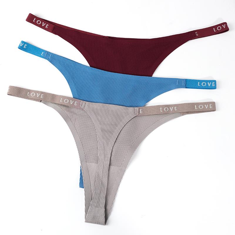 Dames Effen Kleur Naadloze String Eendelig IJszijde Sneldrogend Ondergoed voor Yoga & Sport