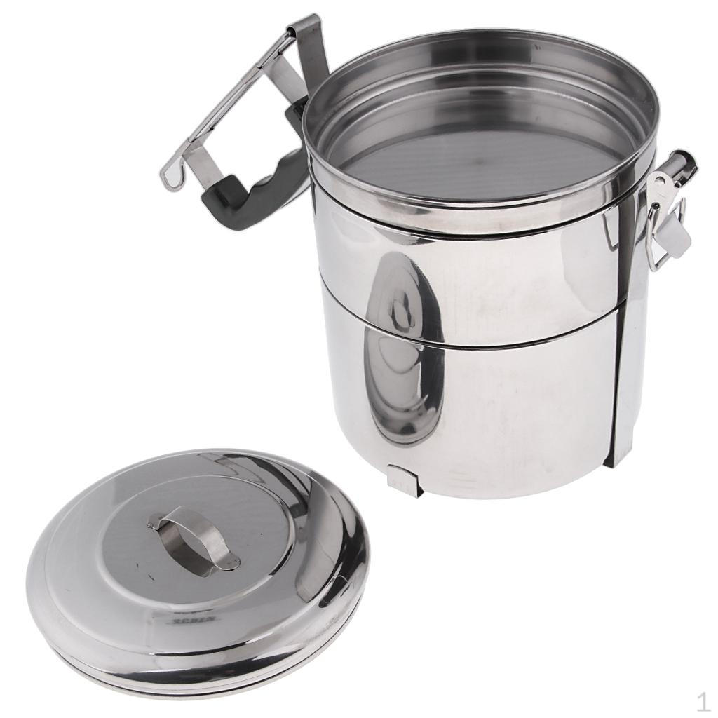 Контейнеры для обеда Нержавеющая сталь Ланч-бокс Термоизолирующие Контейнеры для еды Сохраняют тепло для 2 Tier 1240₽