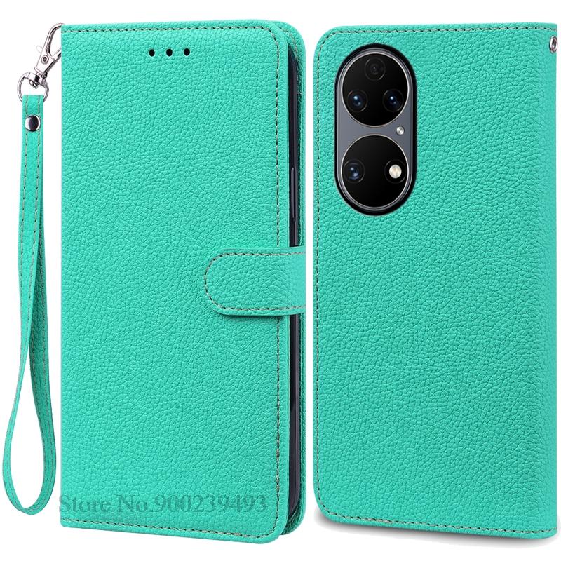 P50 P 50 Pro Case For Huawei P50 Case Leather Wallet Flip Case For Huawei P50 Pro Cover Soft Silicone Coque Fundas Shell