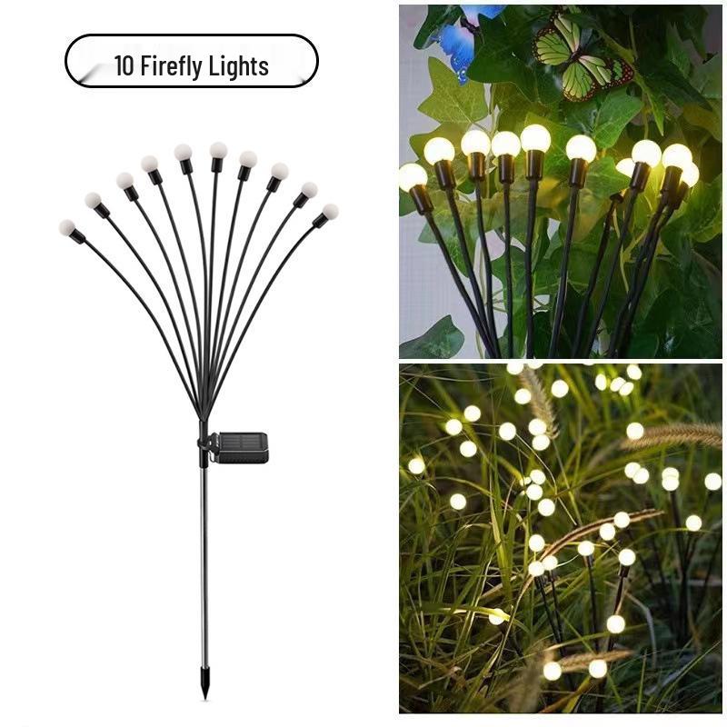 Waterproof Outdoor Solar Firefly Lights for Garden, Courtyard, and Villa Decor