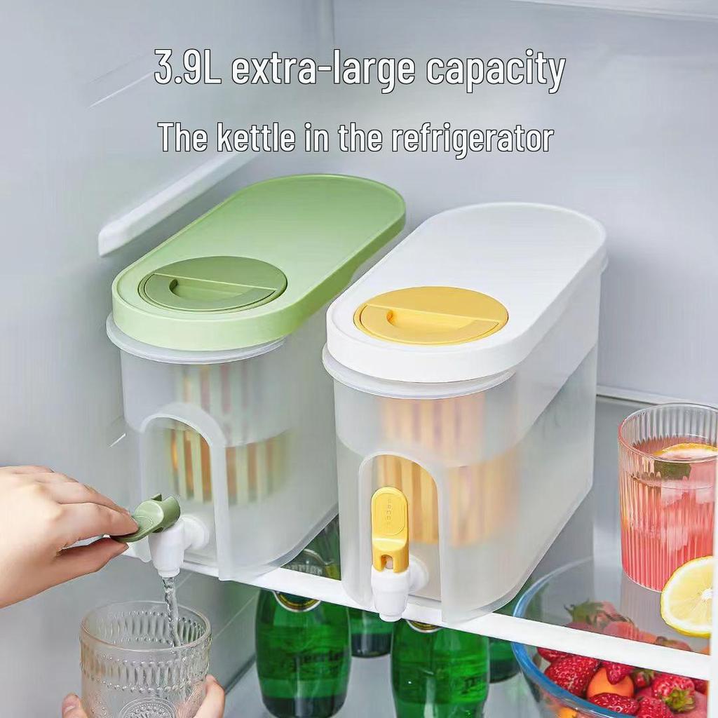 6.5L Cold Water Kettle with Faucet - Home Ice Beverage Pitcher for Fruit and Flower Tea