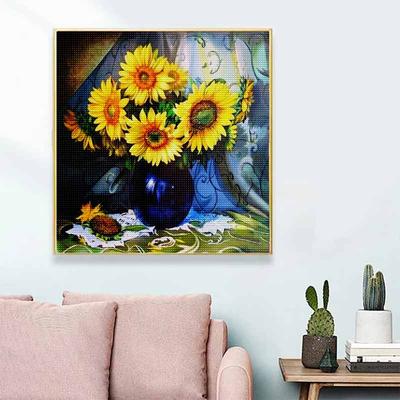 Neuankömmling 5D DIY Vollkreis Diamantmalerei "Sonnenblume" Stickerei Kreuzstich Heimdekor Geschenk