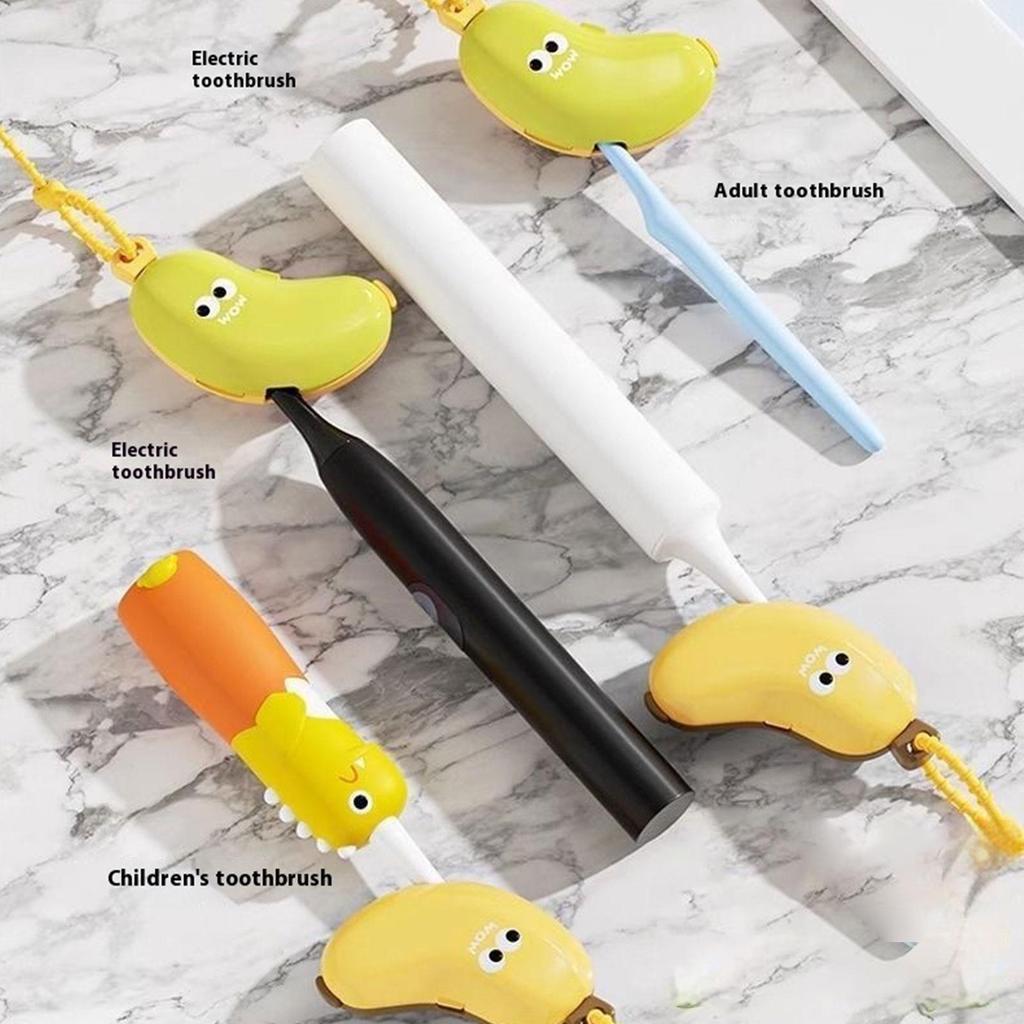 Tooth Brush Cover Portable Toothbrush Holder Travel Toothbrush Protective Caps Cute Banana Hiking Camping Brush Caps Case