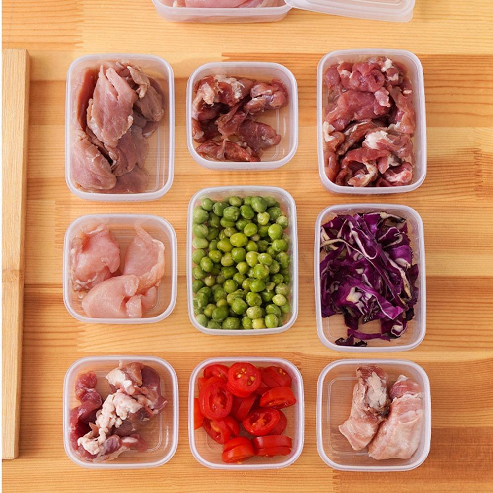 Contenitore per Alimenti Congelati Frutta Scatola Portaoggetti Portatile Scomparto Organizzatori Frigorifero Congelatore Sottovuoto Carne Cipolla Zenzero Trasparente