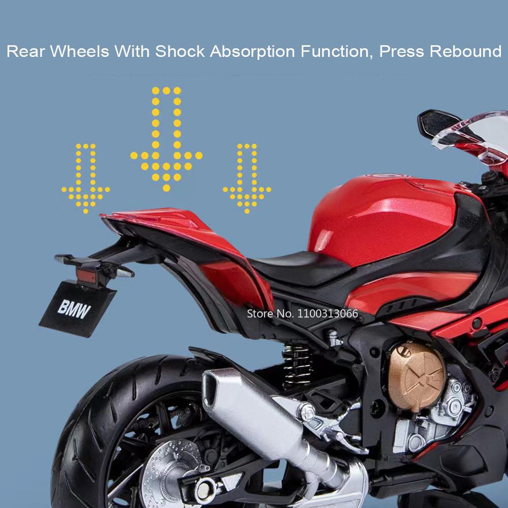 1:12 BMW S1000RR Motorcycle Models Car Toy Wheel Shock Absorption Honda CBR1000RR Fire Blade Motorcycles for Boys Birthday Gifts