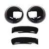 ABS Carbon Fiber Car Interior Door Handle Decoration Cover Stickers Trim For Fiat 500 Abarth 595 2010-2024 Auto Accessories
