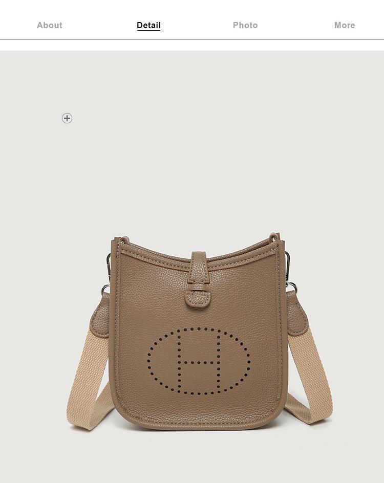 Evelyn Women's H-Letter Mini Shoulder Bag - Fashionable Hollow Design for Mobile Phone