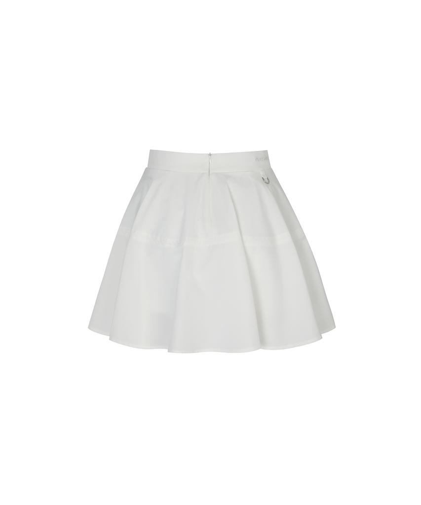 Peulleibu Summer Skater Skirt W/Inner Pants_White