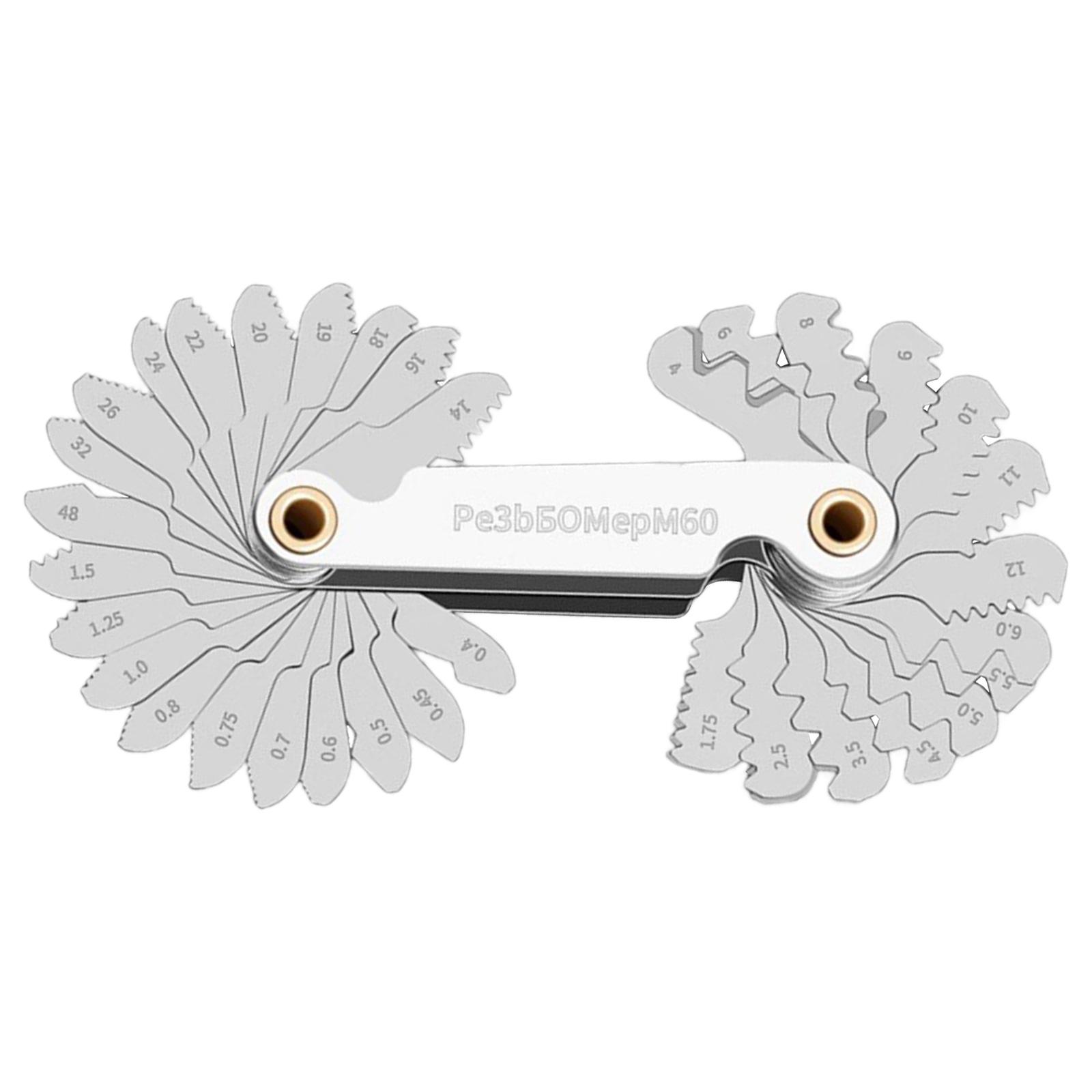 

Набор резьбомеров 40 штук, резьбомер, подходит для промышленных измерений и DIY-проектов, точные промышленные измерения