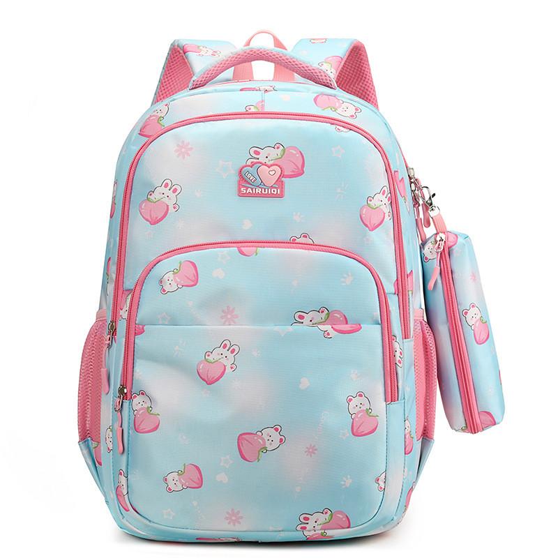 Girls Boys Cute School Bag Airflow Design For Elementary School Students синий