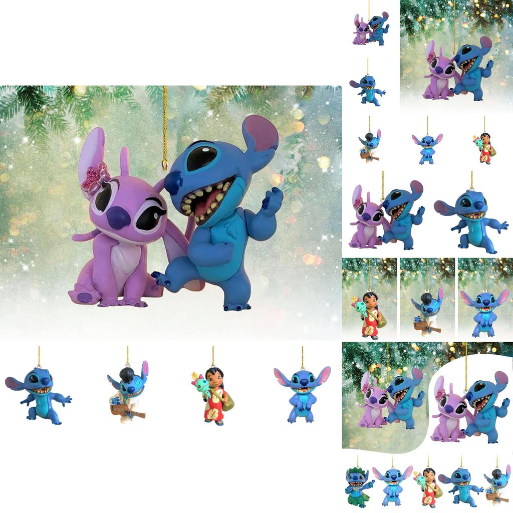 Cute Cartoon Acrylic Christmas Tree Ornament For Home And Car Decorations