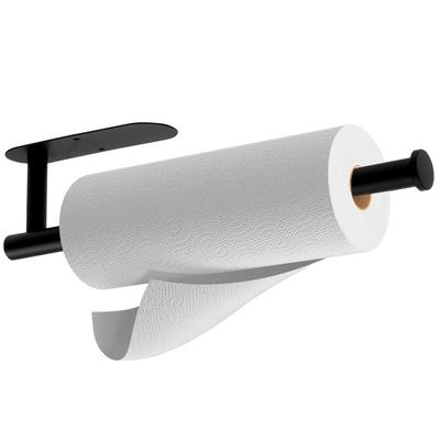 Wall-Mounted Self-Adhesive Paper Towel Holder, Screw-On Kitchen Hanger