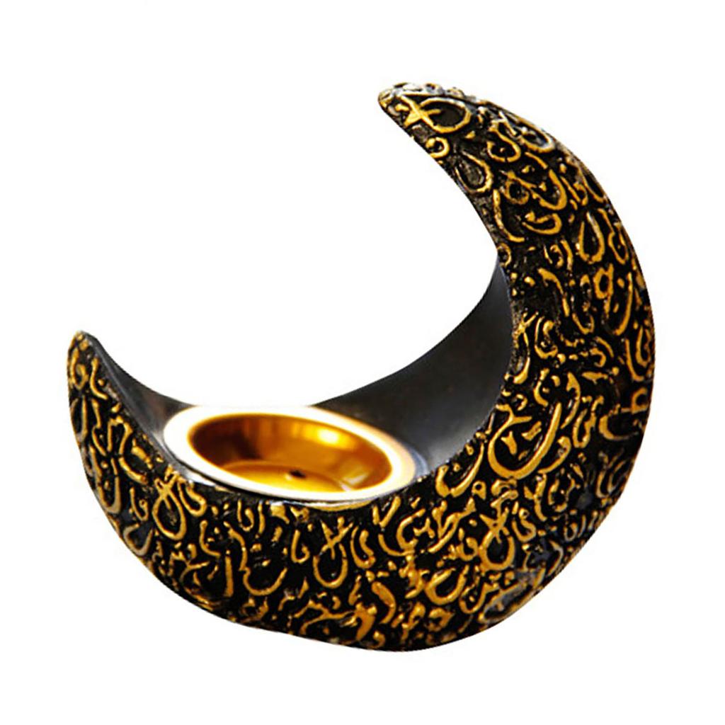 Månrökelsekar Lindra Stress Utsökt Hartsrökelsekar Dekorativt Rökelsekar för Meditationsrum Svart