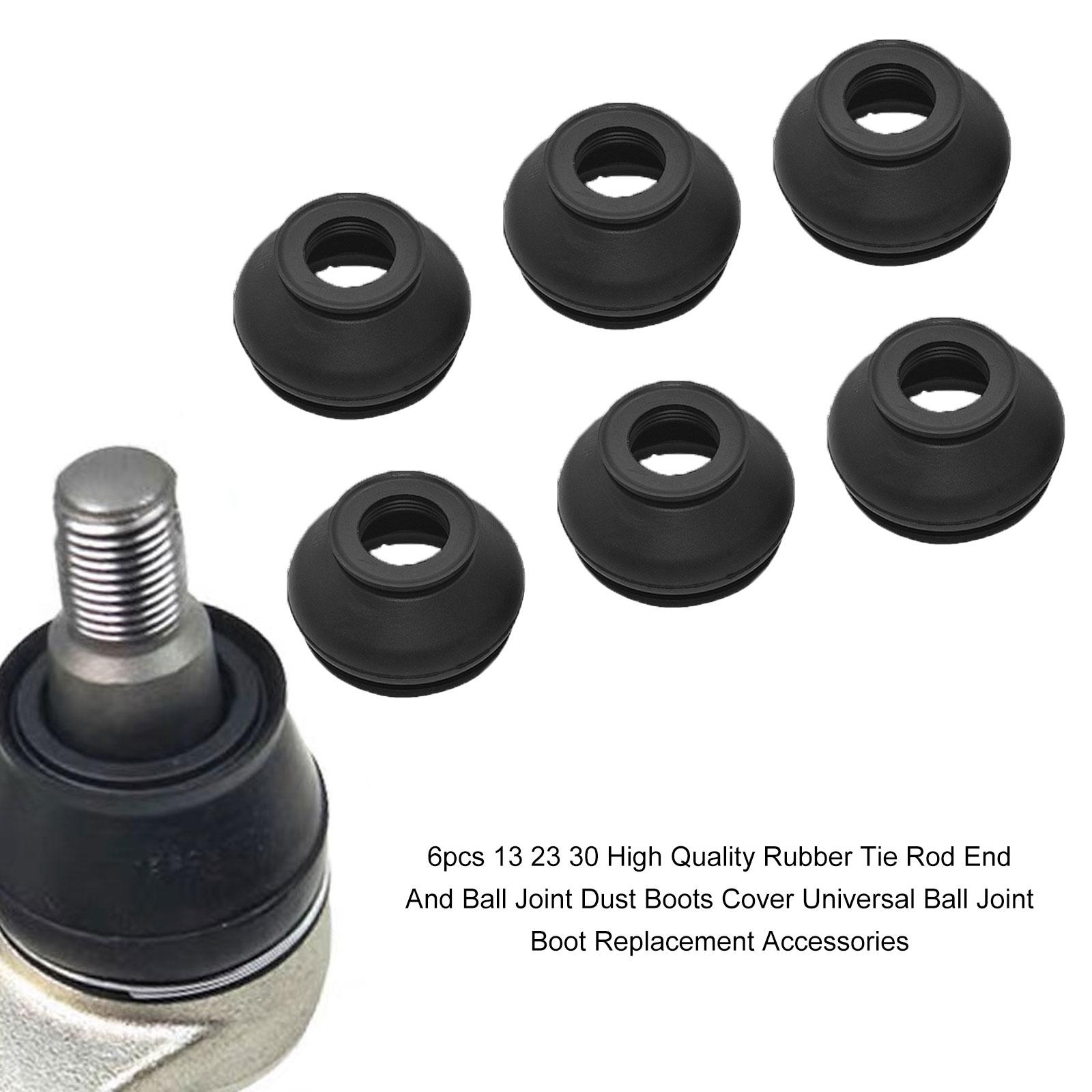 2 Tappi Antipolvere In Gomma Per Tiranti E Snodi Sferici, Fori 13mm E 30mm, Altezza 23mm, Ricambio Auto Alta Qualità